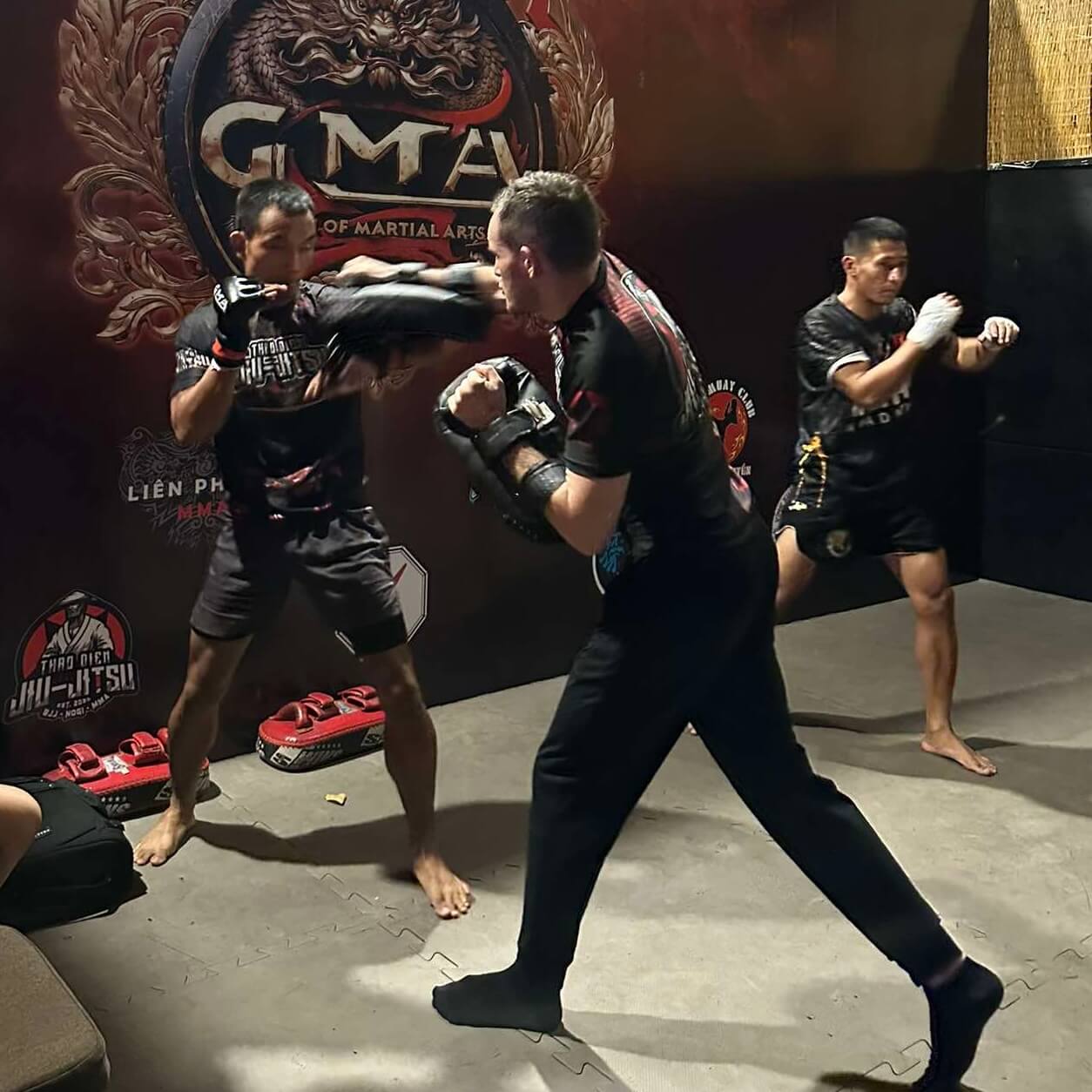 Andrew training MMA at the gym